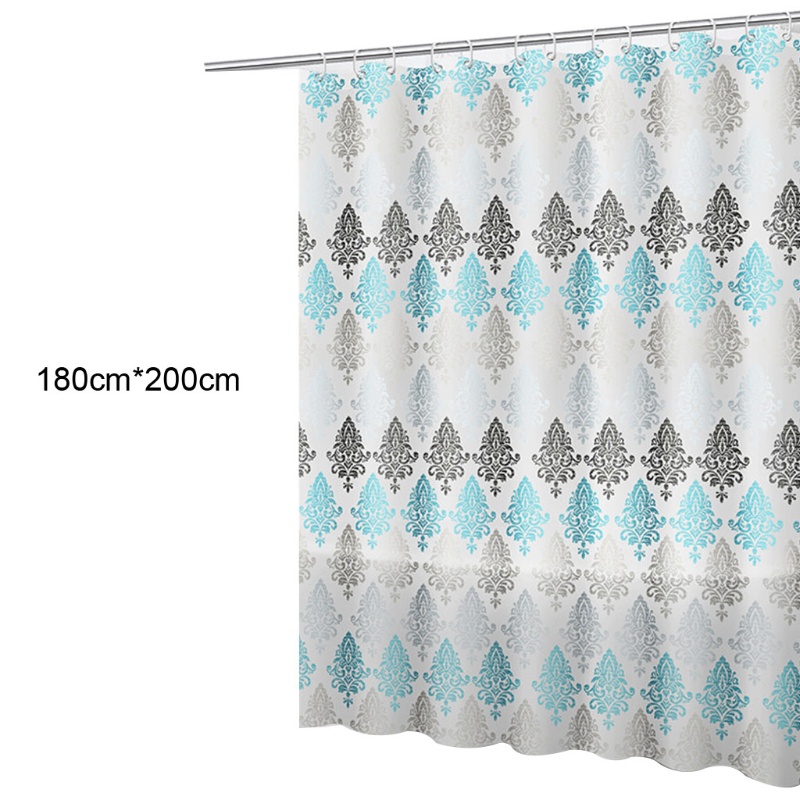 Pcf * Rèm Treo Nhà Tắm Peva 3D Có Móc Chống Nấm Mốc