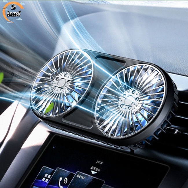 Quạt Điều Hòa Mini Hai Đầu DC12V Có Thể Điều Chỉnh 360 Độ Tiếng Ồn Thấp