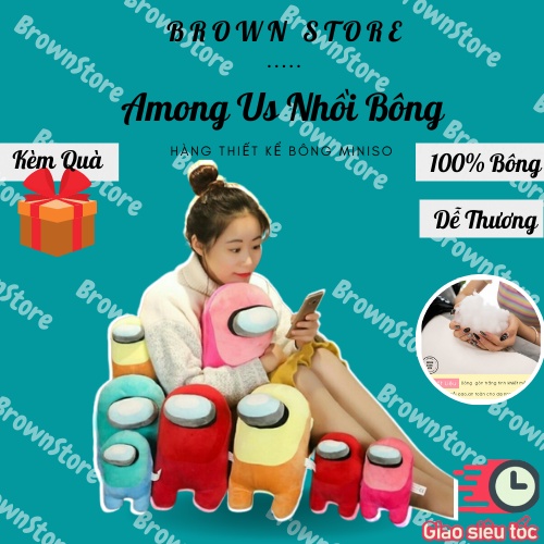 Gấu Bông Among Us Miniso Dễ Thương . Among Us Nhồi Bông BrownStore