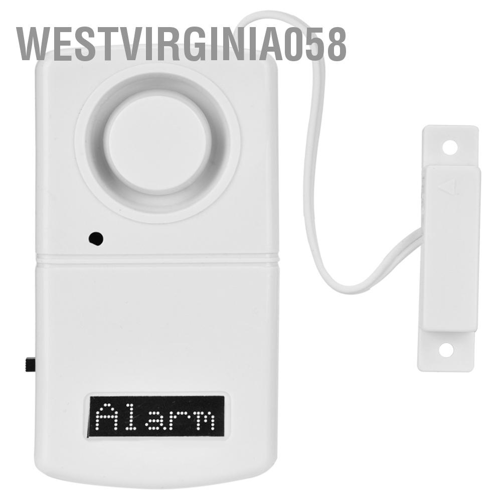 Westvirginia058 120dB Không dây Trang chủ Cửa sổ Cảm biến Từ tính Hệ thống Báo động Chống trộm An ninh bao gồm Pin