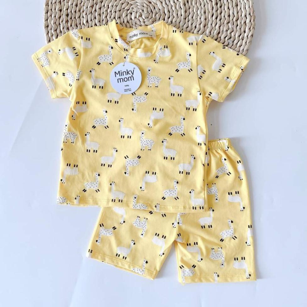 Bộ Cộc Tay Cho Bé Bộ Minky Mom Cộc Tay Chất Thun Lạnh siêu mềm mịn thoáng mát