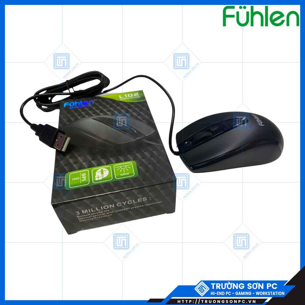 Chuột Máy Tính FUHLEN LM102/ DAREU LM130 LM066 Gaming (USB) | Chính Hãng Bảo Hành 24 Tháng