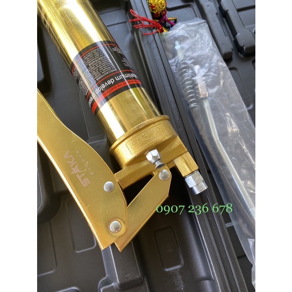 Bơm mỡ bò 2 ty 2 xy lanh piston 900CC dùng mỡ con sâu. mỡ hộp, mỡ tuýp, mỡ đóng chai, bơm mỡ cầm tay