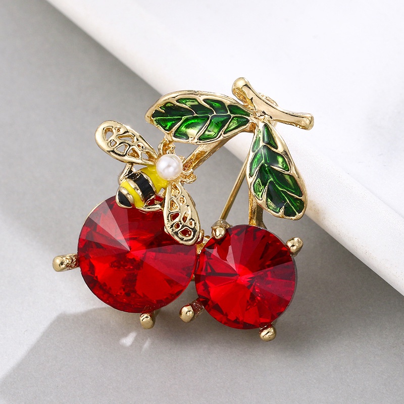 Trâm Cài Áo Hình Trái Cherry Dễ Thương