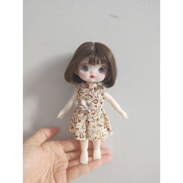 Đầm mùa hè cho búp bê bjd 1/8, búp bê 16cm