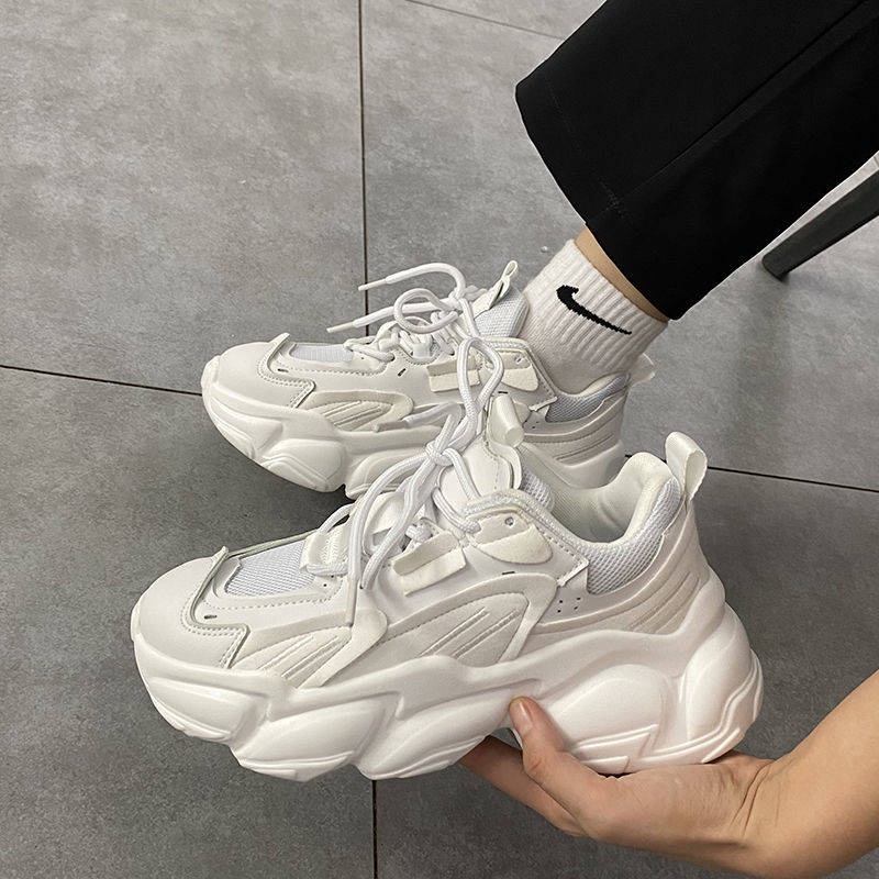 sneakers Giày Thể Thao Đế Dày Màu Đen Kiểu Retro Dễ Phối Đồ Cho Cặp Đôi