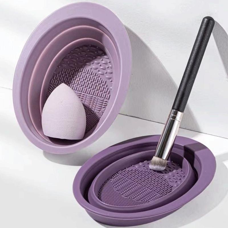 1 Hộp Vệ Sinh Cọ Trang Điểm Bằng Silicon Mềm Nhiều Màu Sắc