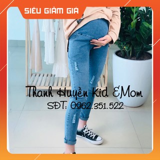 Quần Jean Bầu, Quần Bò Bầu 💖FREESHIP💖 Rách Mẫu Mới Nhất 2020