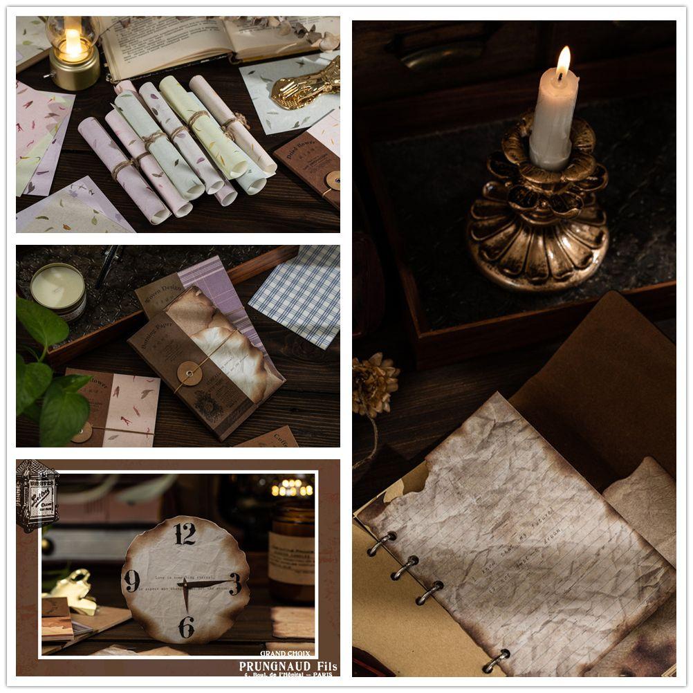 KUNHEV Set 30 Tờ Giấy Ghi Chú / Sổ Tay Phong Cách Retro Sáng Tạo