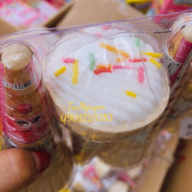 Sỉ khay 10 kẹo dẻo mashmallow ốc quế sắc màu Thái Lan