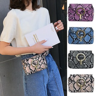 Túi đeo hông da rắn thời trang nữ