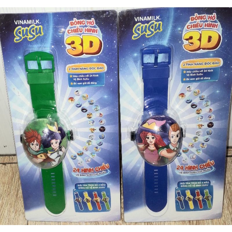 Một chiếc đồng hồ đồ chơi chiếu xem hình vệ binh 2 trong 1 cực ngầu