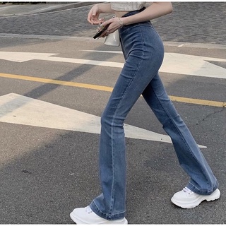 QUẦN JEANS ỐNG LOE CẠP CAO EO ĐÀN HỒI NỮ