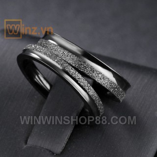 Nhẫn cặp mạ cát NC116 (màu đen) - winz.vn