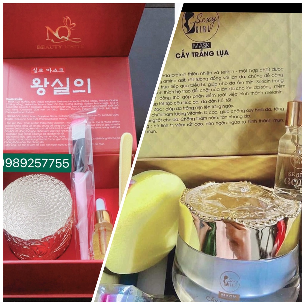 Cấy trắng lụa hoàng gia nano colagen giúp da trắng hồng và căng mịn tự nhiên