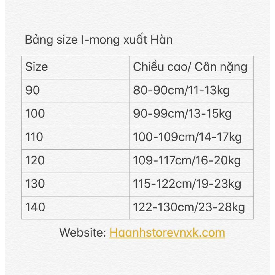 Bộ cotton cộc tay I-MONG xuất Hàn cho bé. HA0637 (2 màu)