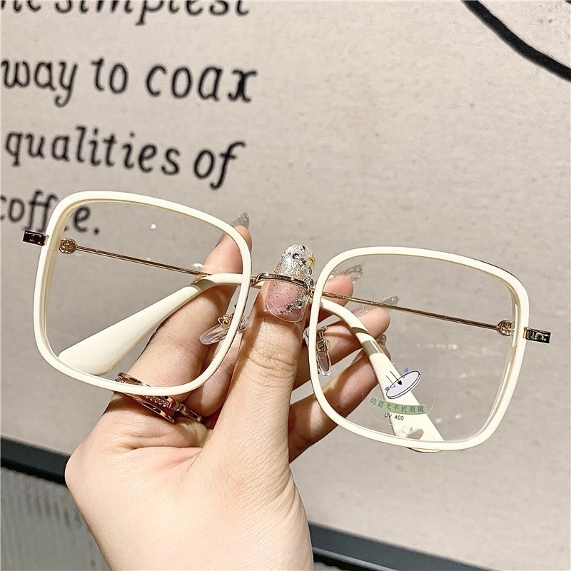 COD Kính Gọng Vuông Lớn Chống Bức Xạ Phong Cách Cổ Điển Thời Trang Cho Nam Nữ