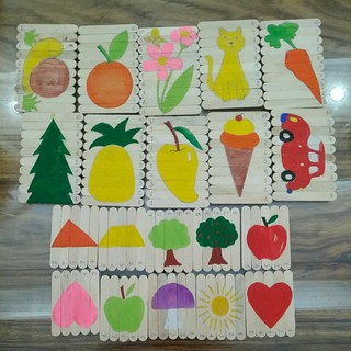 Bộ que kem ghép hình rèn tư duy theo pp montessori