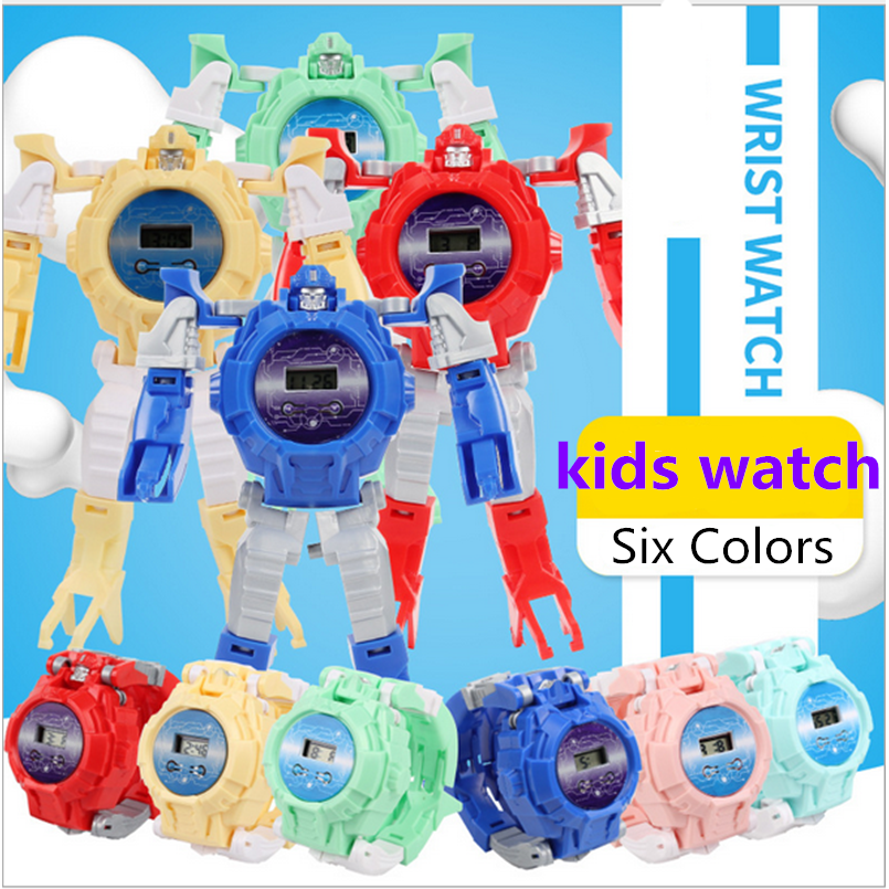 Đồng hồ đeo tay thiết kế kiểu robot biến hình dành cho trẻ em