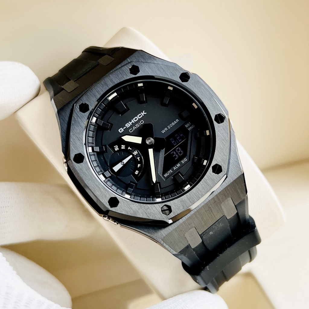 Đồng hồ nam dây Nhựa Casio G Shock GA 2100 Custom Royal Black