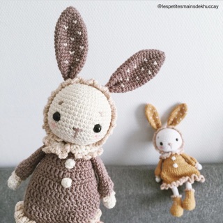 Thú Len Nhồi Bông - Thỏ Khúc Cây - Thỏ len móc