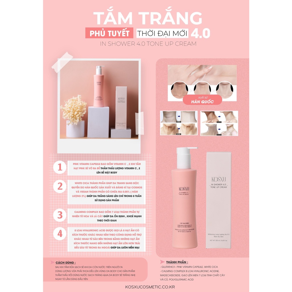 TẮM TRẮNG KOSXU Phiên Bản Mới Nhất