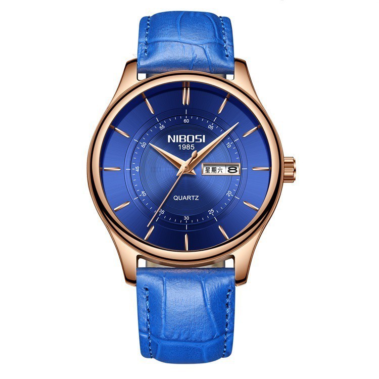 ĐỒNG HỒ NAM NIBOSI 2312 (1985) - (FULL BOX) DÂY DA CAO CẤP - PHONG CÁCH DOANH NHÂN Bán lẻ giá sỉ