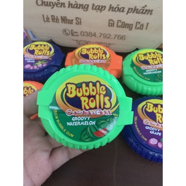 Kẹo Gum cuộn Hubba Bubble Rolls Thái Lan 56g