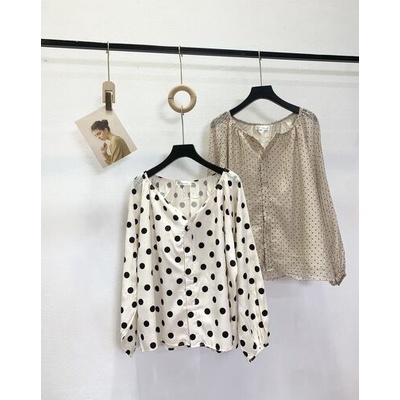 Áo Bi cổ tròn bo tay tiểu thư xinh
