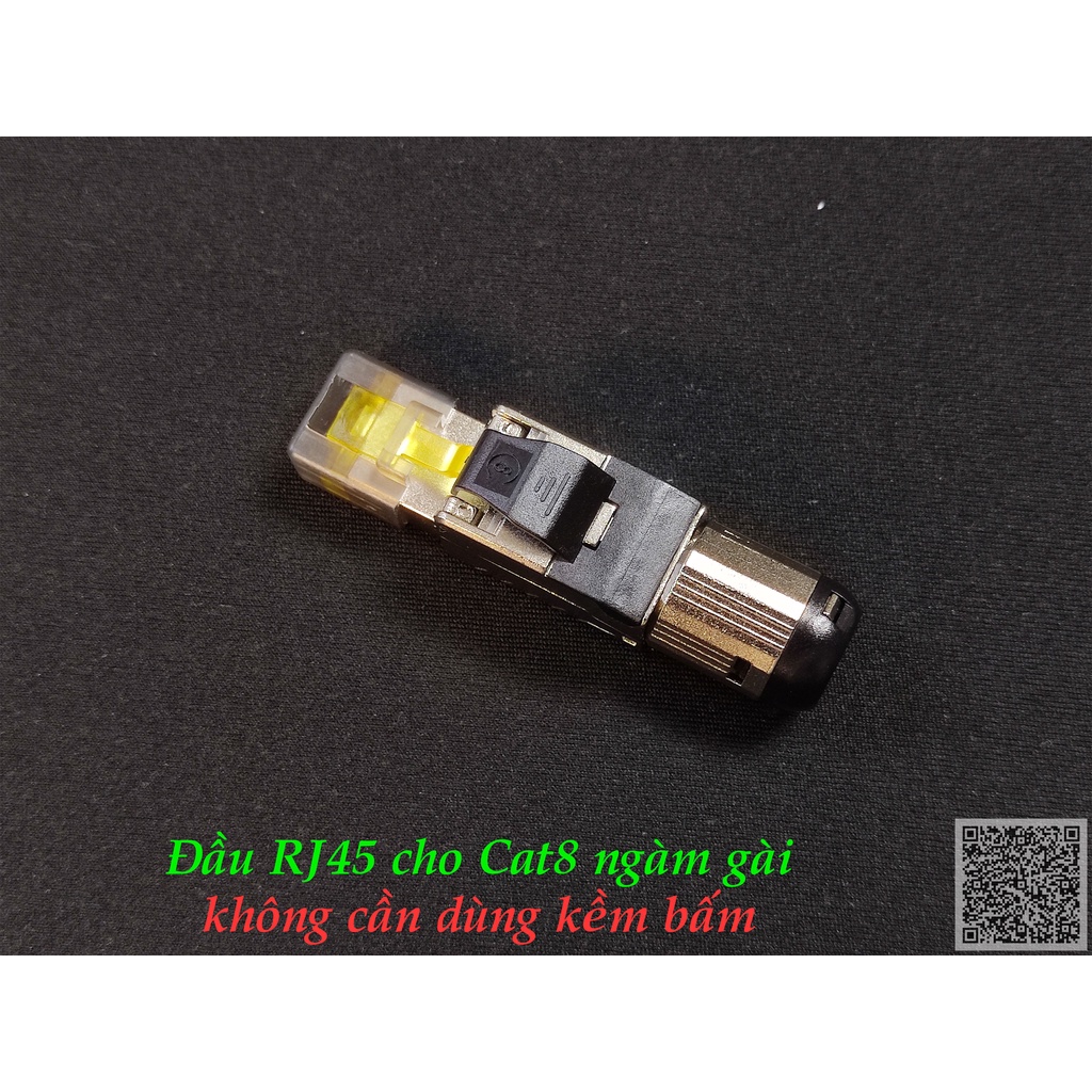 - Đầu bấm / hạt mạng RJ45 không dùng Tool cho cáp FTP  Cat8 / Cat7 / Cat6A
