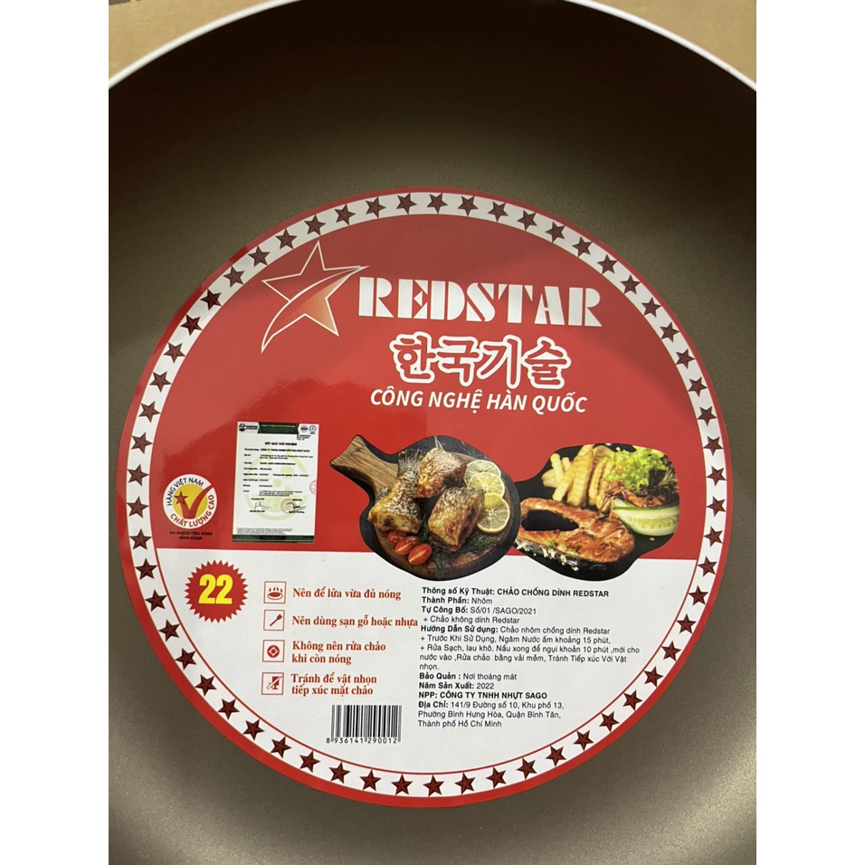 Chảo nhôm chống dính nguyên chất sơn đáy cạn Whitford của Hàn Quốc – Ngọc Ken Shop