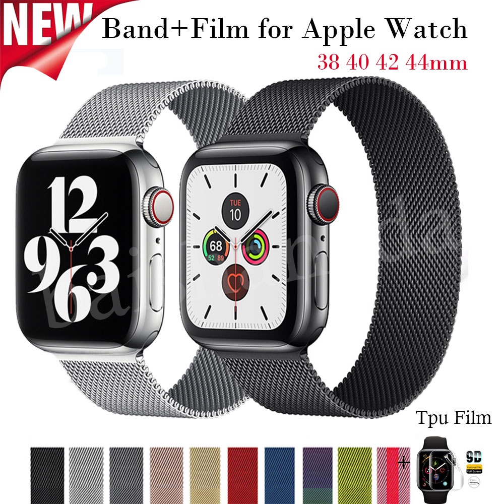 Dây đeo inox từ tính cho đồng hồ thông minh Apple Watch Series 6 5 44mm 40mm 42mm 38mm