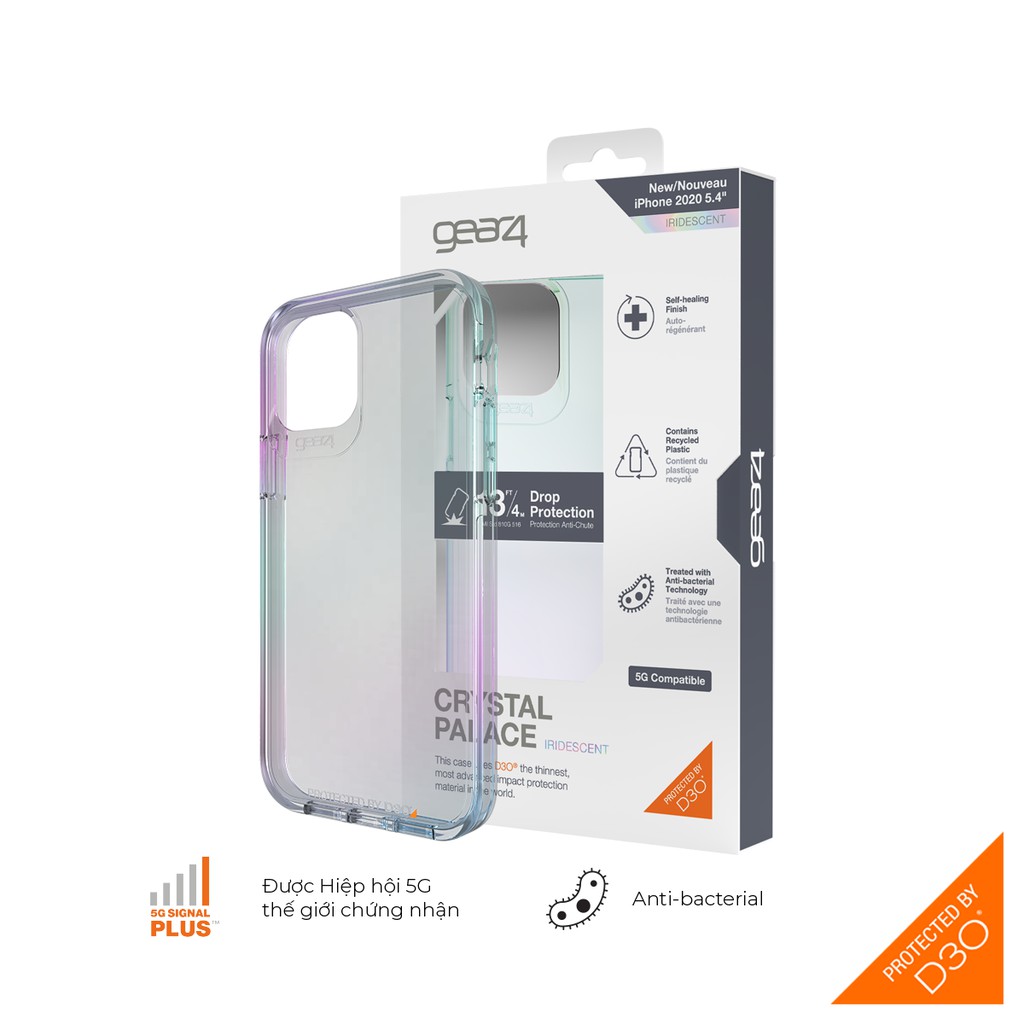 Ốp lưng chống sốc Gear4 D3O Crystal Palace iPhone - Công nghệ chống sốc độc quyền D3O dành cho iPhone 12 series