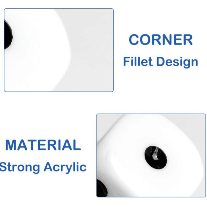 Set 30 Viên Xúc Xắc Bằng Acrylic Góc Phải / Vuông 16mm Làm Biểu Tượng Toán Học Cho Bé