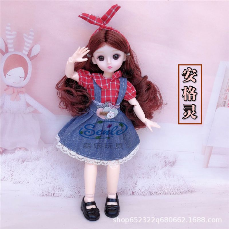 Búp Bê Barbie BJD 3D Cao 30cm xinh xắn - khớp vận động linh hoạt