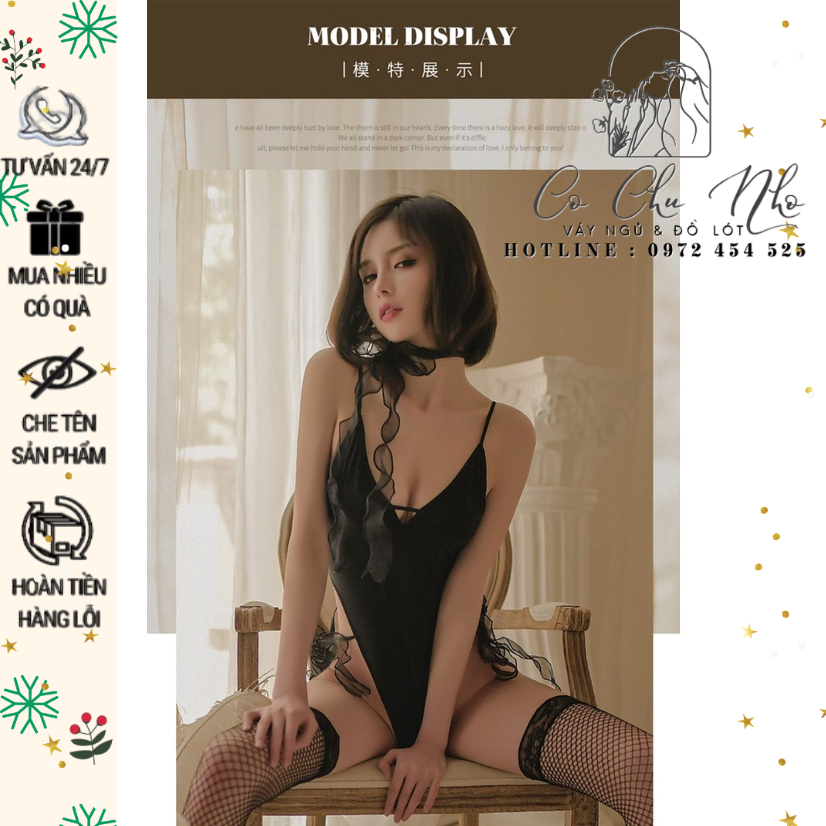 LL873 - Bodysuit thun su Sexy Cute Dễ Thương -(không kèm vớ )cochunhoquan11