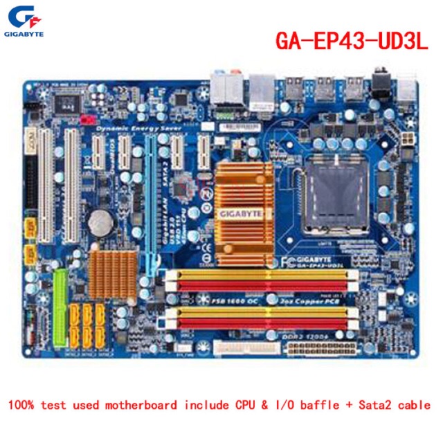 Main gigabyte ep43-Ud3l hổ trợ đr2 max 8G