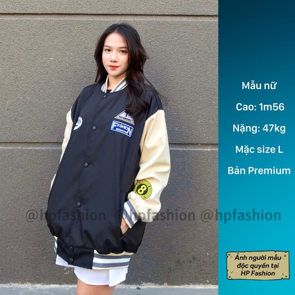 Áo khoác bóng chày form rộng FASHION vải dù cao cấp ❤️Áo bomber Varsity dáng Unisex nam nữ D03