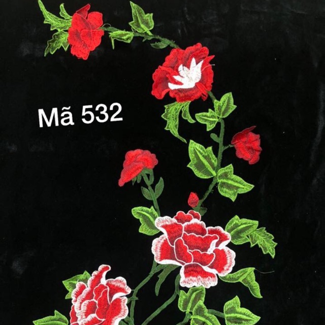 Hoa thêu 3d cao cấp hàng quảng châu mã 523