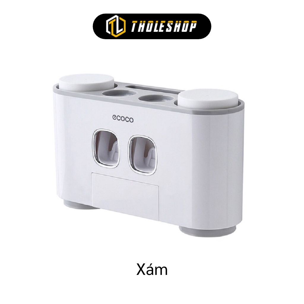 [SGD] Kệ Nhà Tắm - Bộ Nhã Kem Đánh Răng Tự Động Ecoco Treo Trường, Giá Treo Bàn Chải 8515