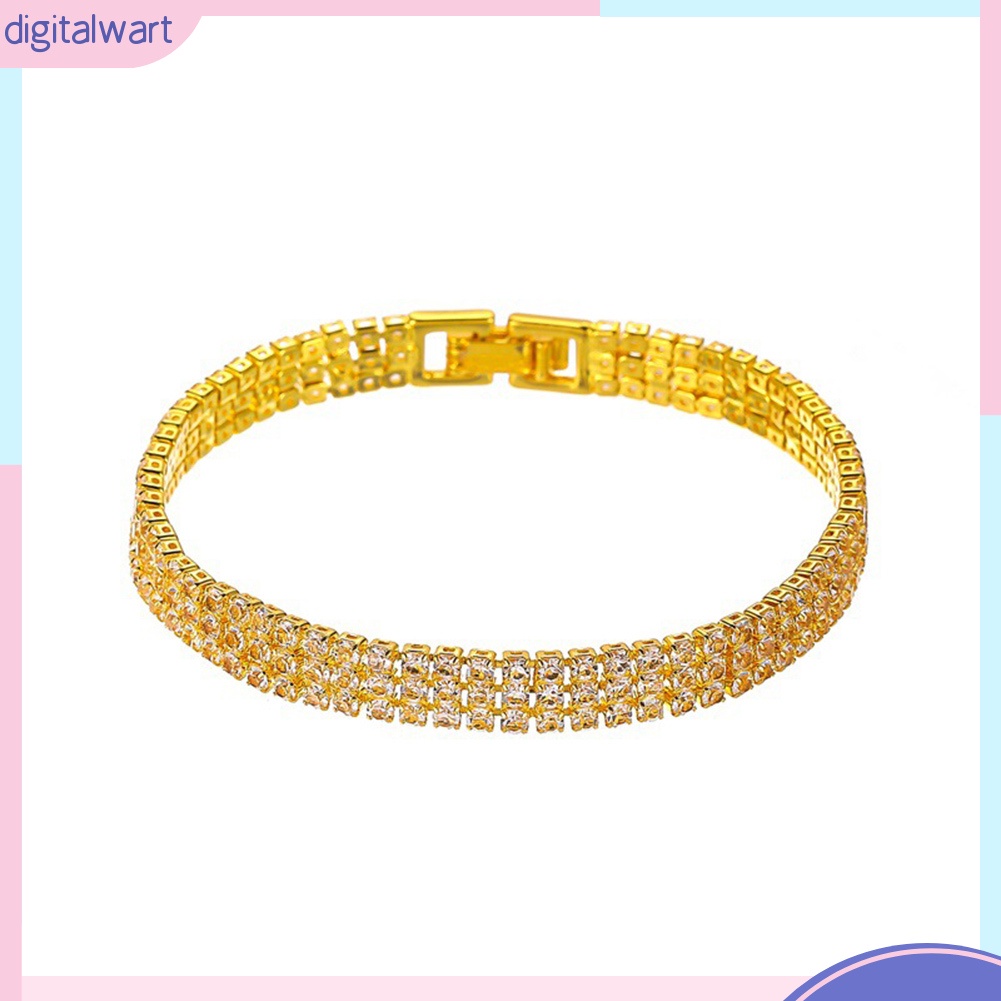 Vòng Tay Nữ Đính Đá 3 Hàng Sang Trọng