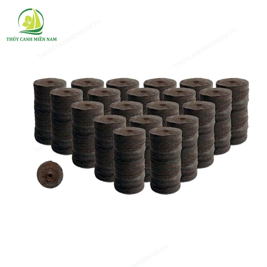 Bộ 100 viên nén xơ dừa cho rọ ống PVC - Bộ 100 viên nén ươm cây chất lượng cao