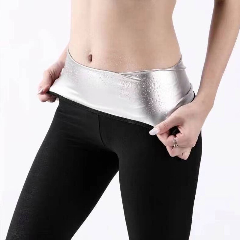Quần short LOCO FISH lưng cao dáng ôm màu bạc thời trang giúp giảm cân dành cho nữ