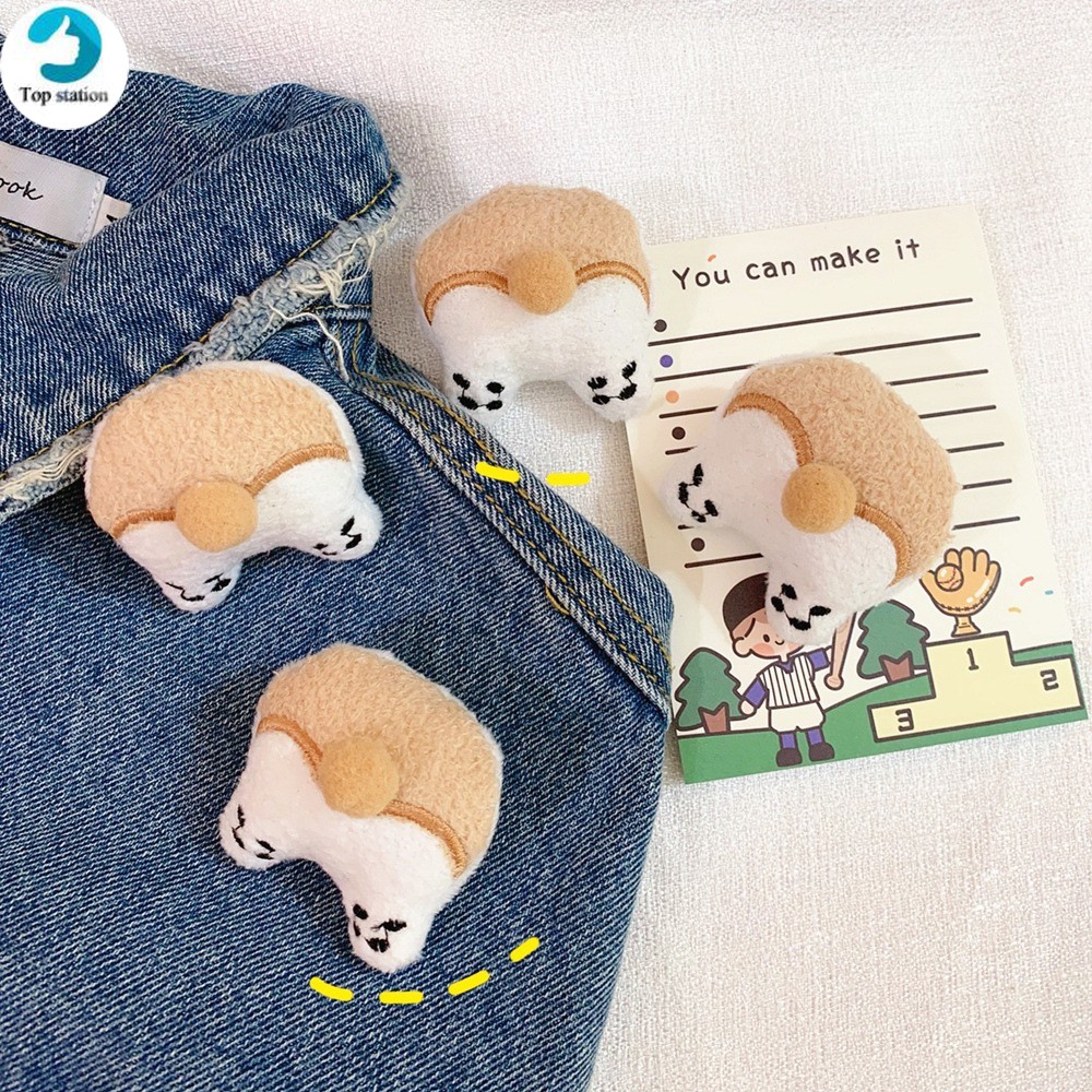 Ghim Cài Áo Hình Cún Nhồi Bông Dễ Thương