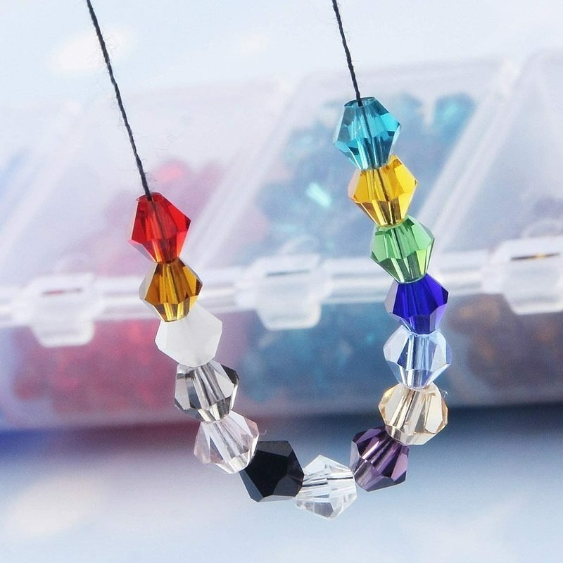 Bộ Hạt Đá Acrylic Trong Suốt Lấp Lánh Nhiều Màu Độc Đáo Làm Trang Sức/ Đồ Trang Sức DIY