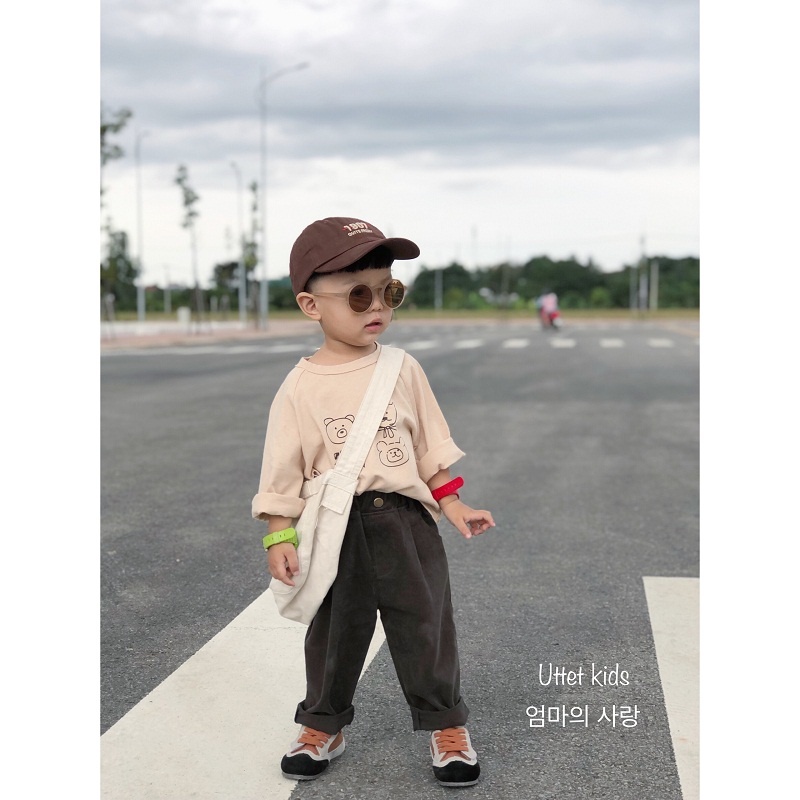 ÁO THUN TAY DÀI NGỘ NGHĨNH 1227 DÀNH CHO BÉ GÁI VÀ BÉ TRAI SIZE 80 ĐẾN 120