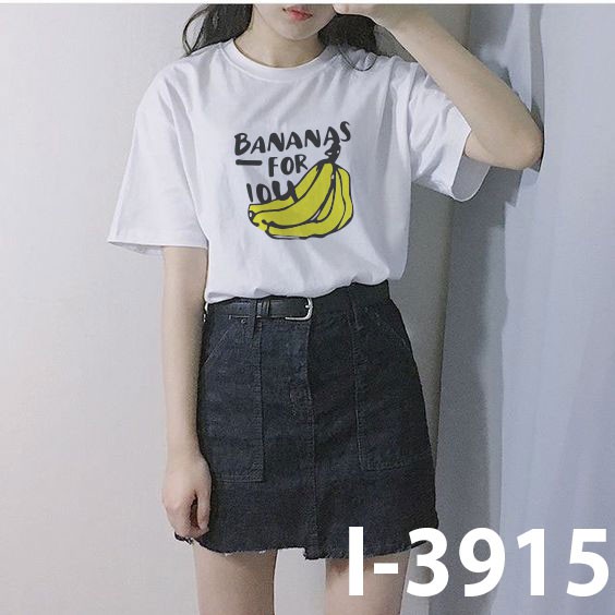 Áo Thun Nữ Unisex In Hình Trái Chuối chữ BANANA ATN3915