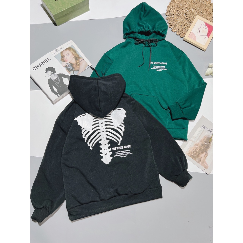 Áo hoodie  Nam Nữ in xương ADAM