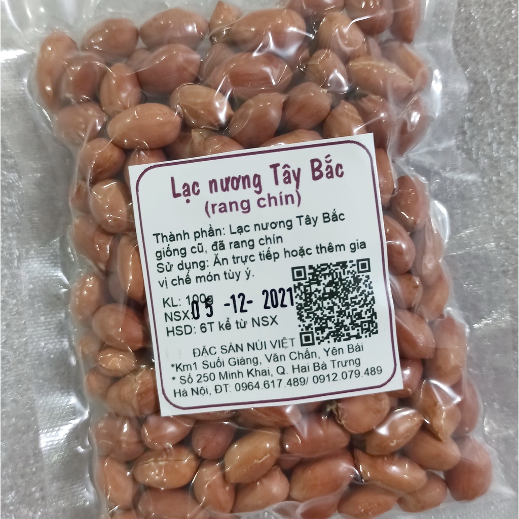 Lạc Rang / Đậu phộng rang chín / Lạc nương Tây Bắc rang sẵn [Gói 100g]