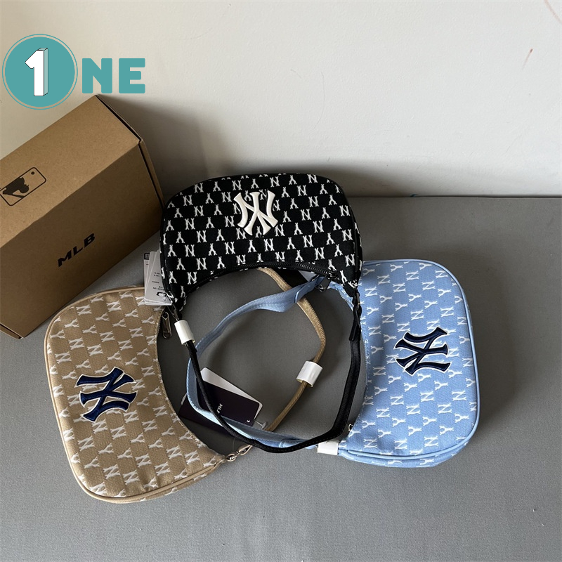 ( Chuẩn Hãng ) Túi Kẹp Nách Túi Xách MLB Monogram Jacquard Hobo New York Yankees Full Tag Mac